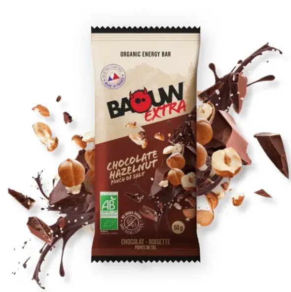 Barre énergétique bio Baouw Extra - Chocolat, noisette