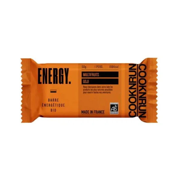Barre énergétique bio - Multifruits, courges, goji