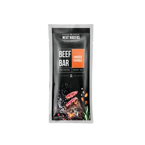 Beef bar - Boeuf séché au paprika fumé, amandes et cranberries - 50 g