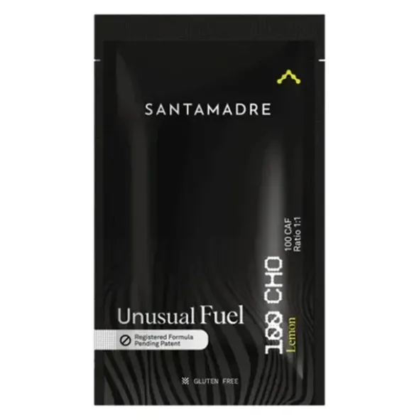 Boisson énergétique caféinée Santa Madre Unusual100CHO 100CAF - Citron