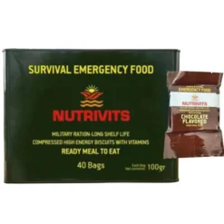Boîte de biscuits d'urgence Nutrivits x 40 - Chocolat - 15 ans
