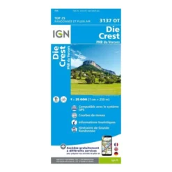 Carte IGN - Die Crest - Vercors
