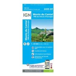 Carte IGN - Mont du Cantal - Volcans d'Auvergne