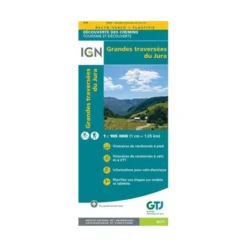 Carte plastifiée IGN - Grandes traversées du Jura