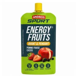 Compote énergétique Andros Sport - Pomme, fraise, cassis