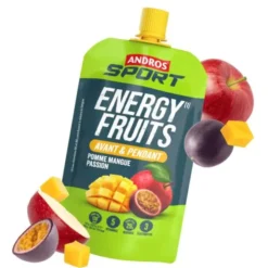 Compote énergétique Andros Sport - Pomme, mangue, fruits de la passion