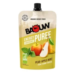 Compote énergétique bio Baouw - Poire, pomme, menthe