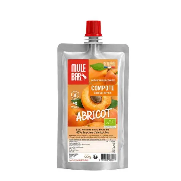Compote énergétique Mulebar bio -Abricot