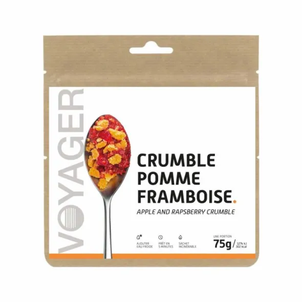 Crumble pomme framboise