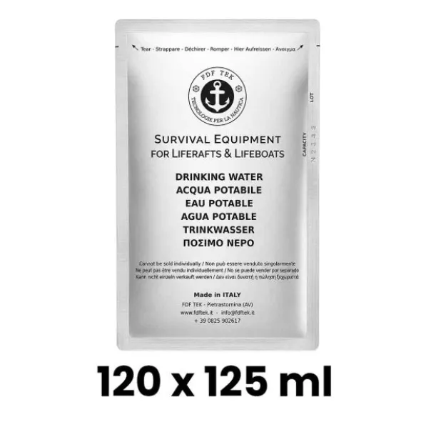 Eau potable en sachet - 5 ans - 120 x 125 ml (15L)