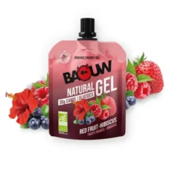 Gel énergétique bio Baouw - Fruits rouges, hibiscus