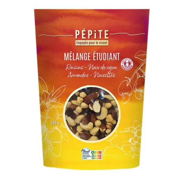 Mélange Etudiant - Fruits secs bio - 650 g