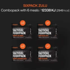 Pack de 6 repas lyophilisés végétariens Tactical Foodpack - Zulu