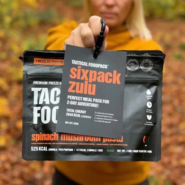 Pack de 6 repas lyophilisés végétariens Tactical Foodpack - Zulu