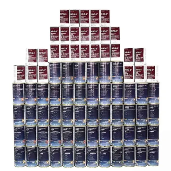 Pack Survie 3 mois - Repas, Rations compactes - Stockage 15 ans