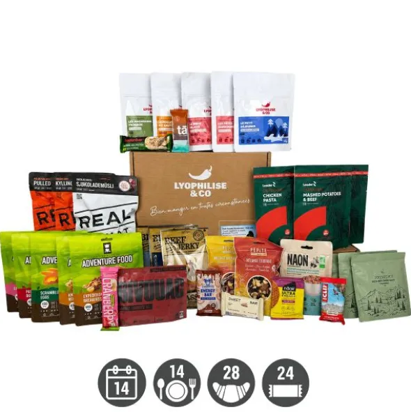 Pack Trek - Petit prix - 14 jours - Lyophilisés et Snacks