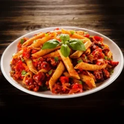 Penne à la sauce bolognaise et au parmesan