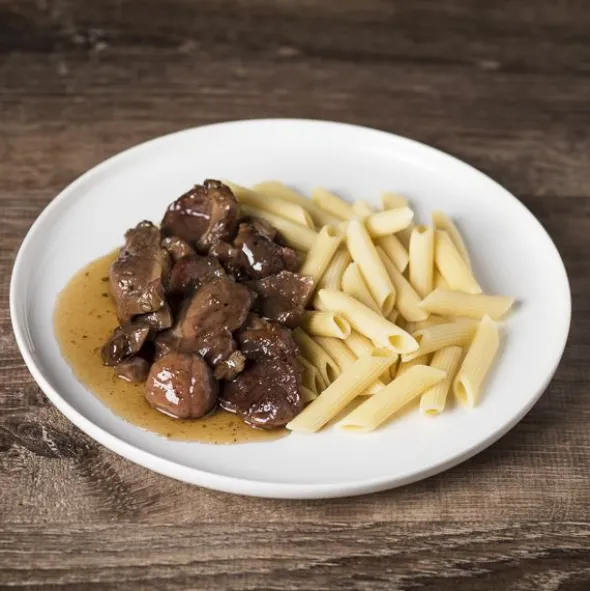 Porc au caramel et pommes de terre