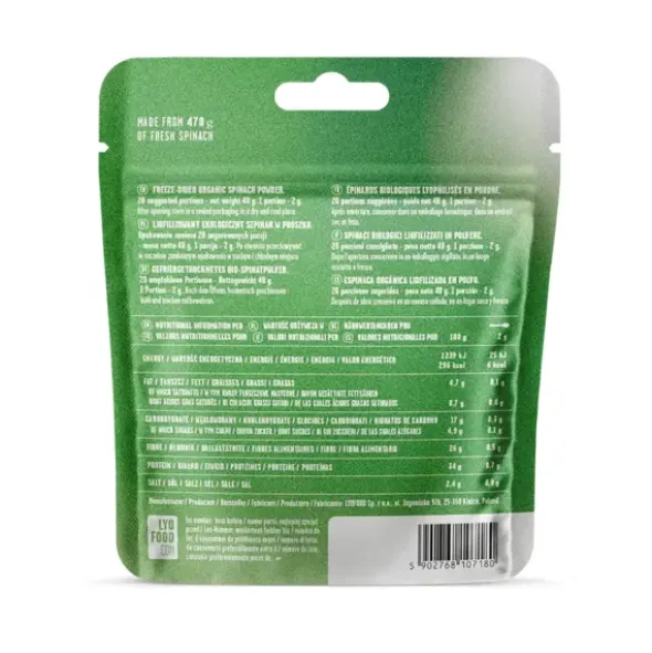 Poudre d'épinards bio