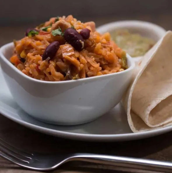 Poulet fajita et riz - 25 ans