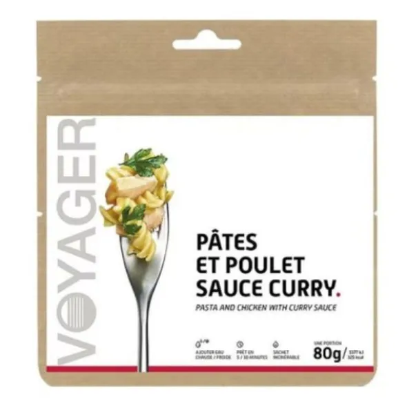 Pâtes au poulet sauce curry