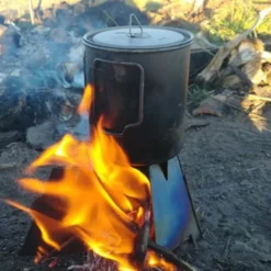 Réchaud à bois pliable Vargo Hexagon - Acier inoxydable