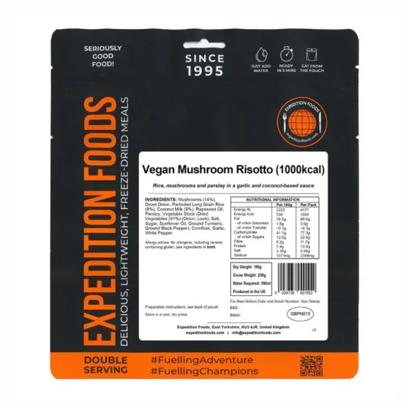 Risotto vegan aux champignons - Double portion