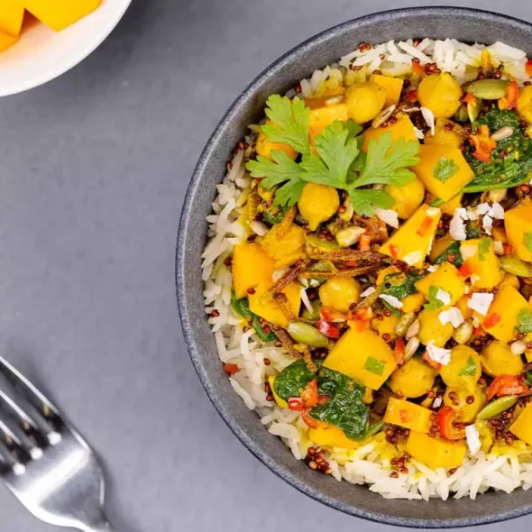 Riz et légumes au curry indien - Grand format