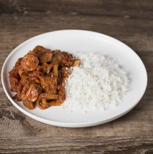 Rougail saucisses et riz
