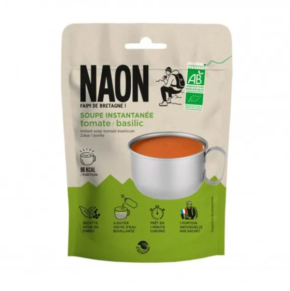 Soupe bio tomate, basilic