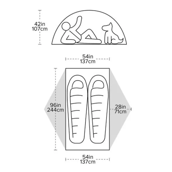 Tente de randonnée Big Agnes Copper Spur UL2 XL - 2 places