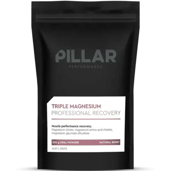Triple Magnésium poudre - PILLAR - Baies naturelles - Sachet 200g