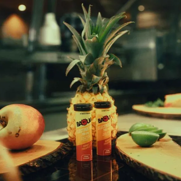 Tube de pastilles électrolytes Baouw - Mangue, ananas